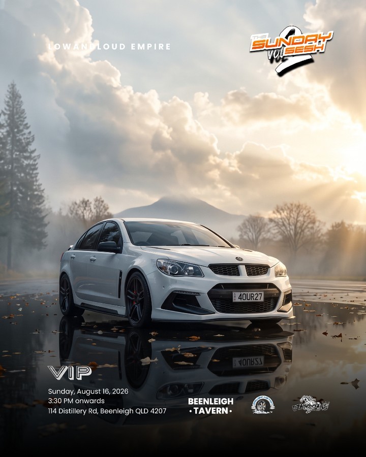 The Sunday Sesh Vol 2 — Muscle/Stance car meet in Brisbane, QLD on Sunday 16 August 2026
