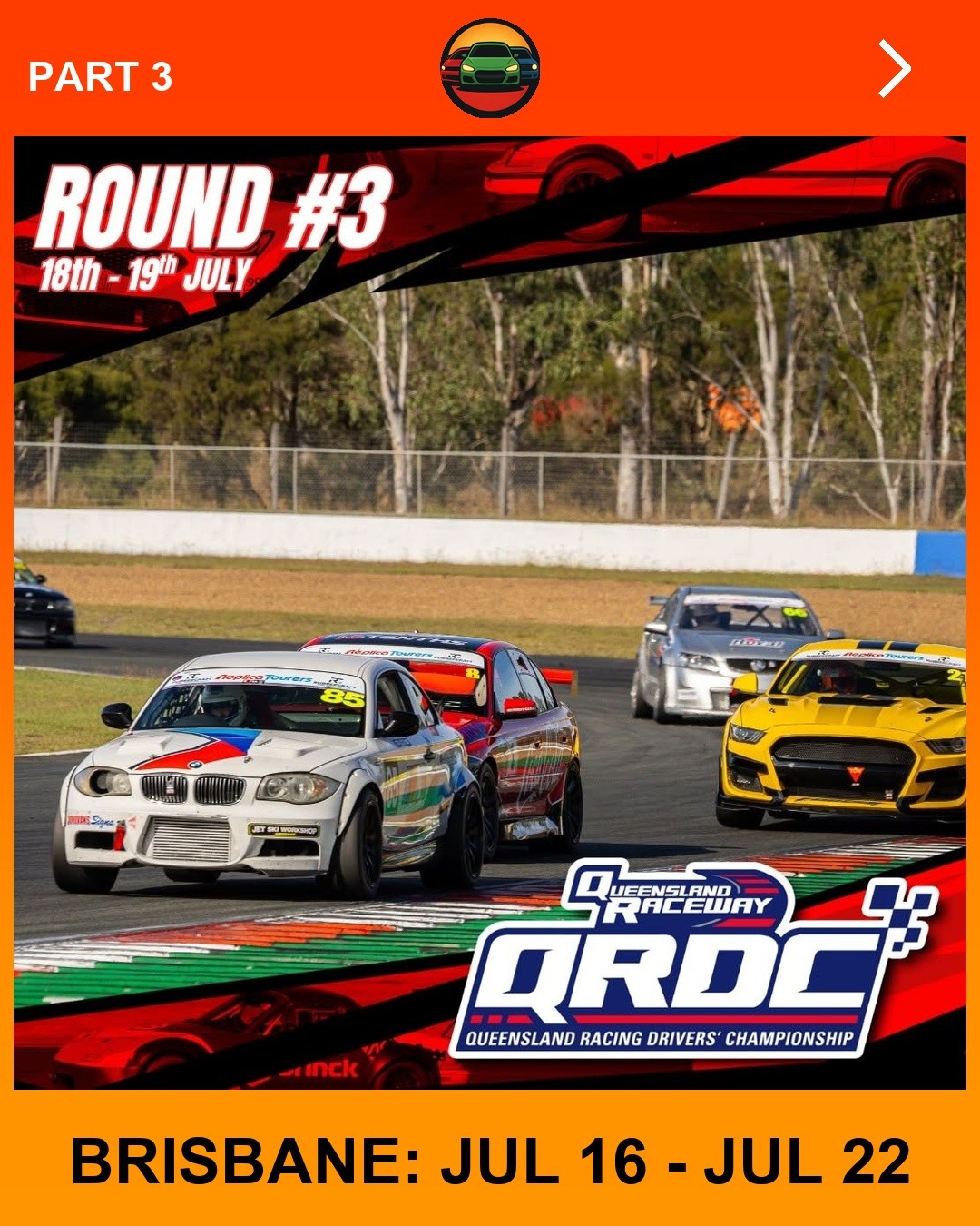 QRDC Round #3 — spectator event in Brisbane, QLD on Saturday 18 July 2026