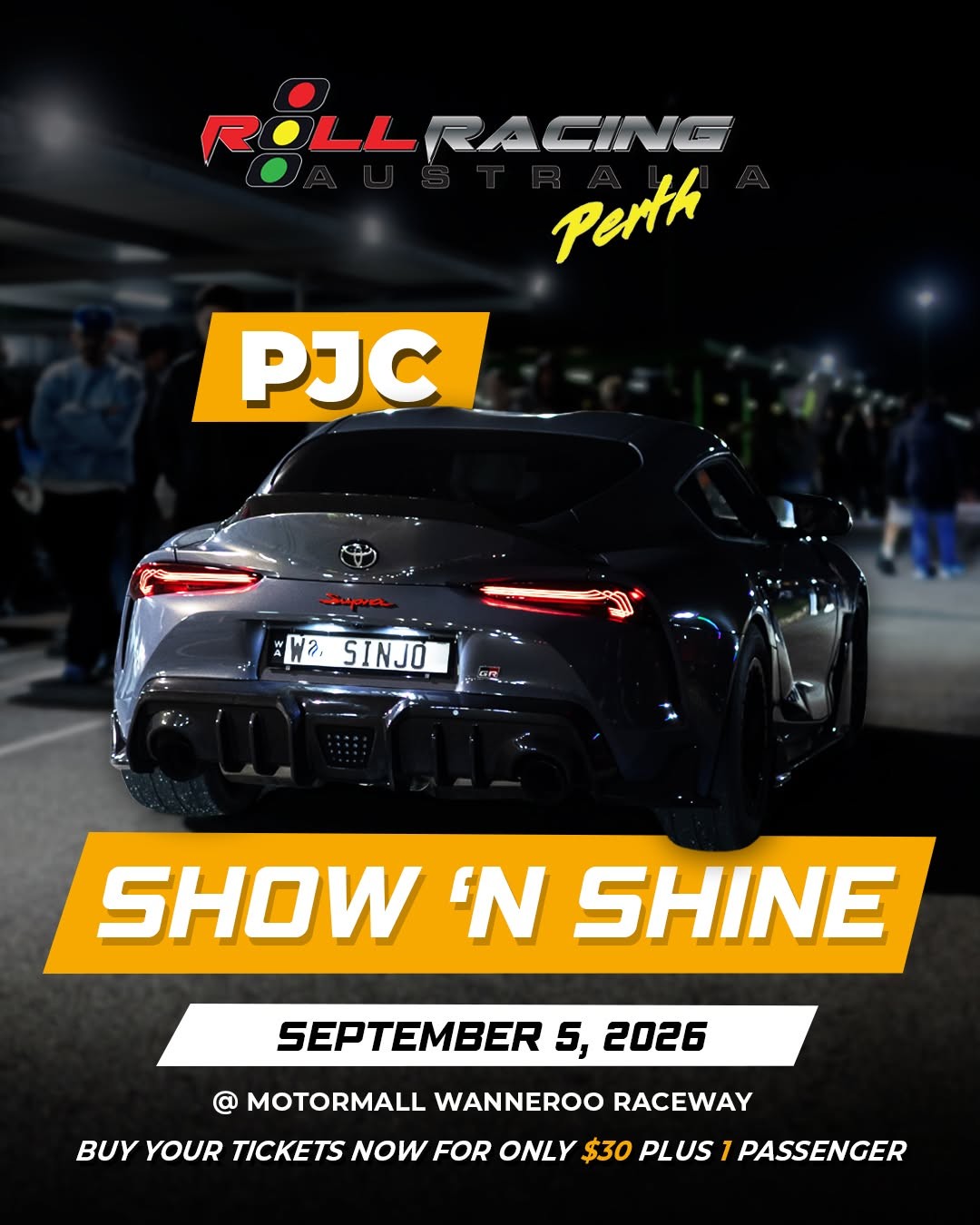 PJC Show 'n Shine — JDM/Muscle car meet in Perth, WA on Saturday 5 September 2026