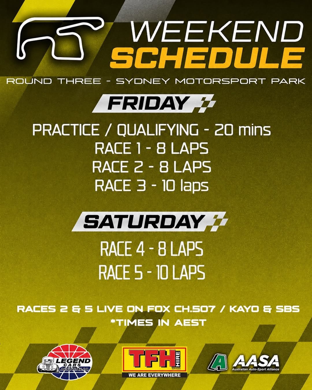 Legend Cars Australia Round 3 — Classic/Euro spectator event in Sydney, NSW on Friday 17 July 2026