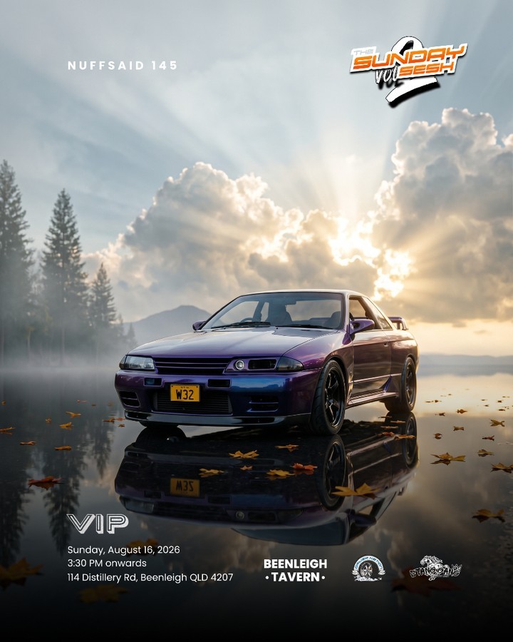 The Sunday Sesh Vol 2 — JDM/Muscle car meet in Brisbane, QLD on Sunday 16 August 2026