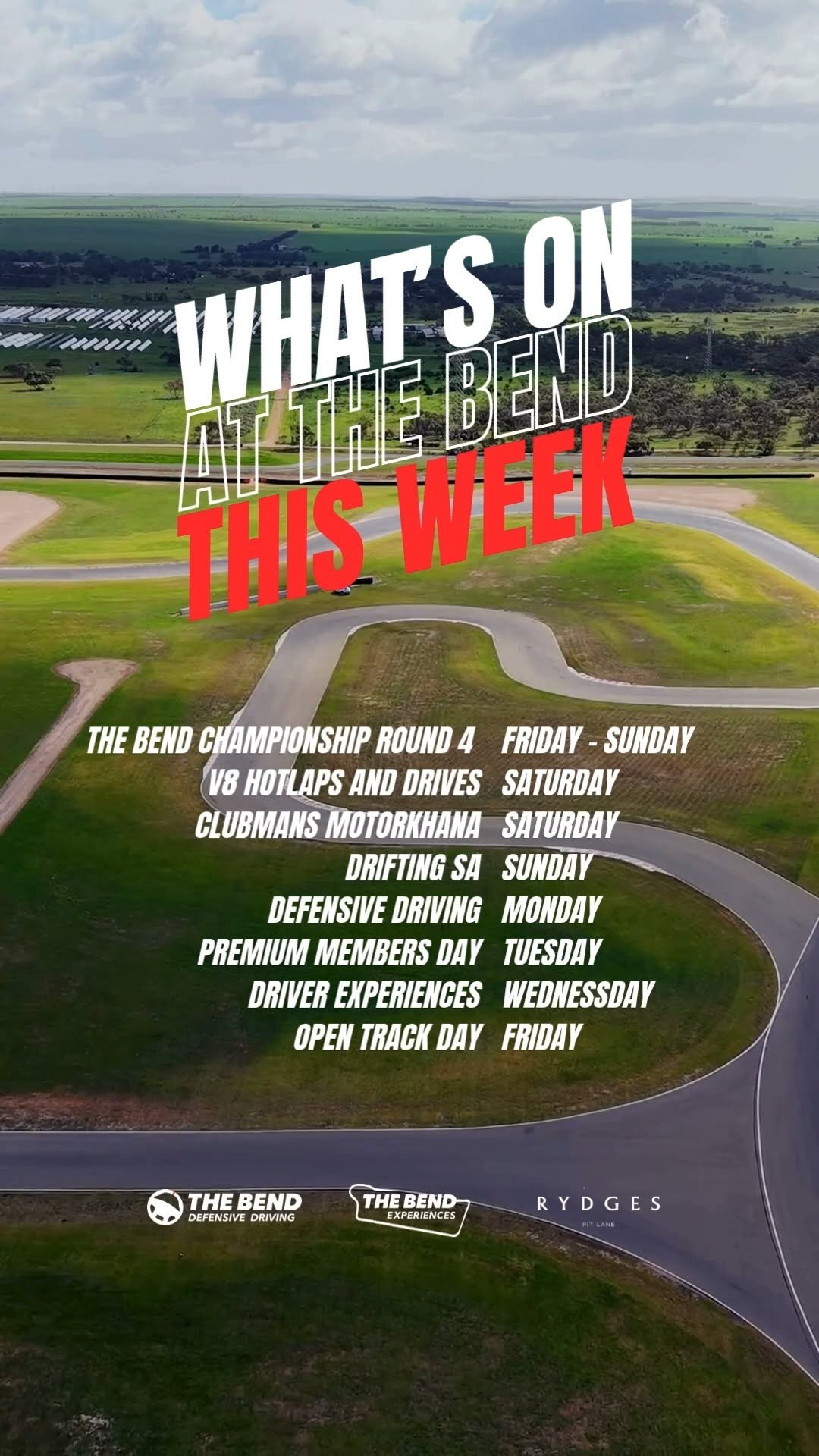 The Bend Championship Series Round 4 — spectator event in Adelaide, SA on Friday 17 July 2026