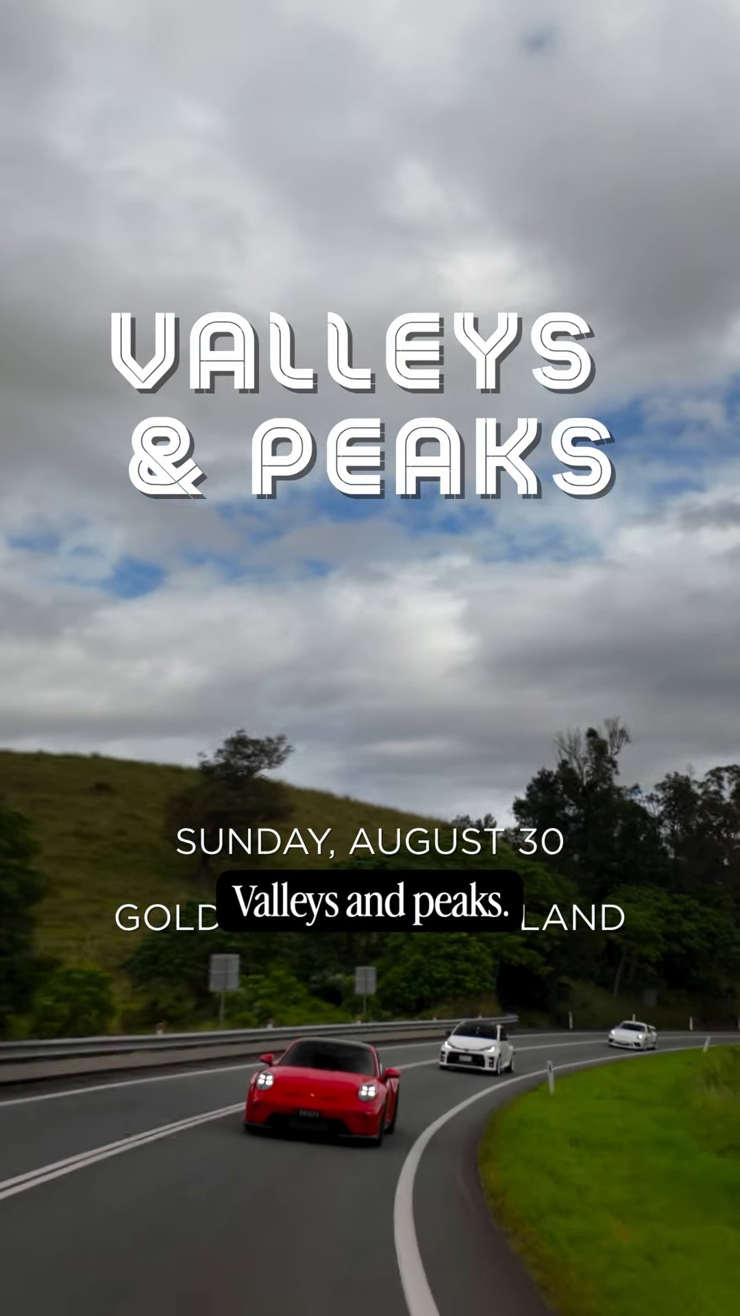 Valleys & Peaks — Euro car meet in Gold Coast, QLD on Sunday 30 August 2026