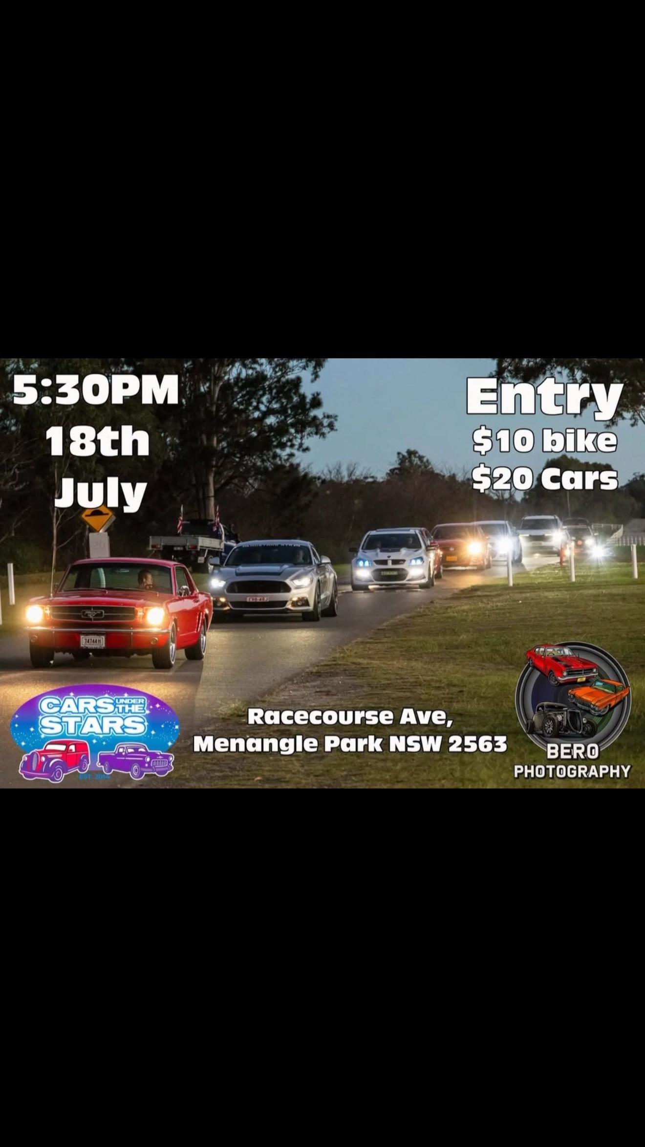 Cars Under the Stars — Muscle car meet in Sydney, NSW on Saturday 18 July 2026