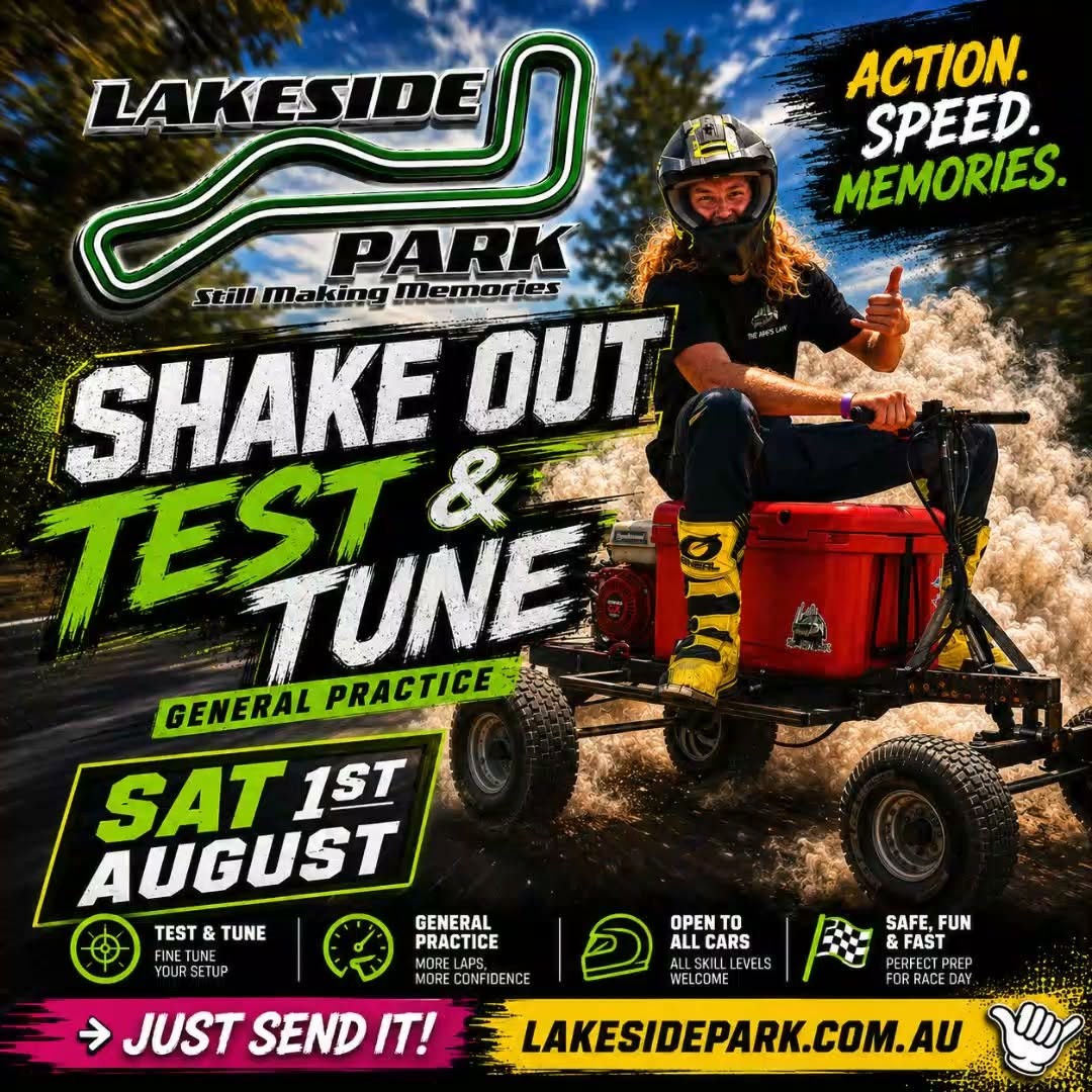 Shake Out Test & Tune — Muscle track day in Brisbane, QLD on Saturday 1 August 2026
