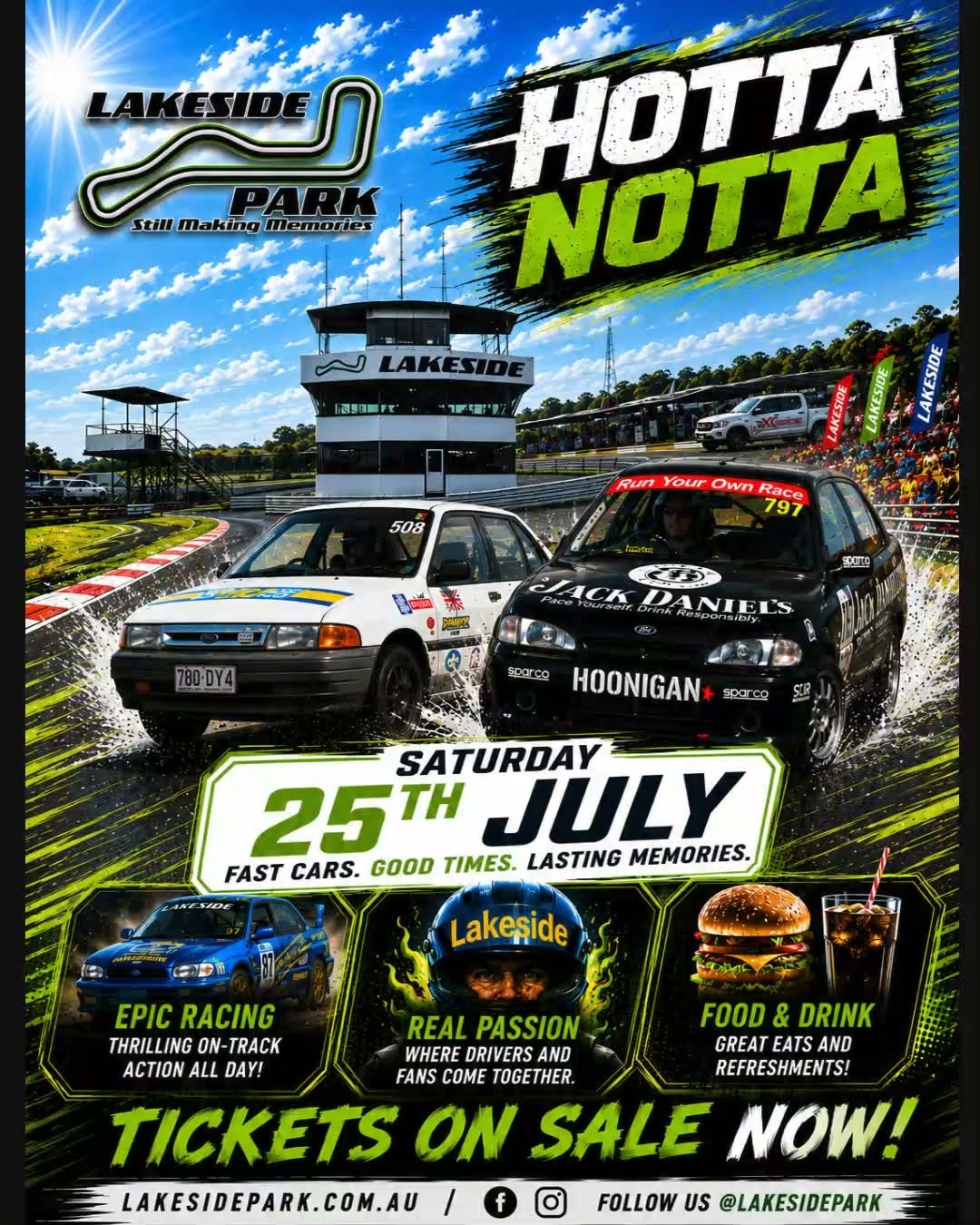 Hotta Notta — Muscle track day in Brisbane, QLD on Saturday 25 July 2026