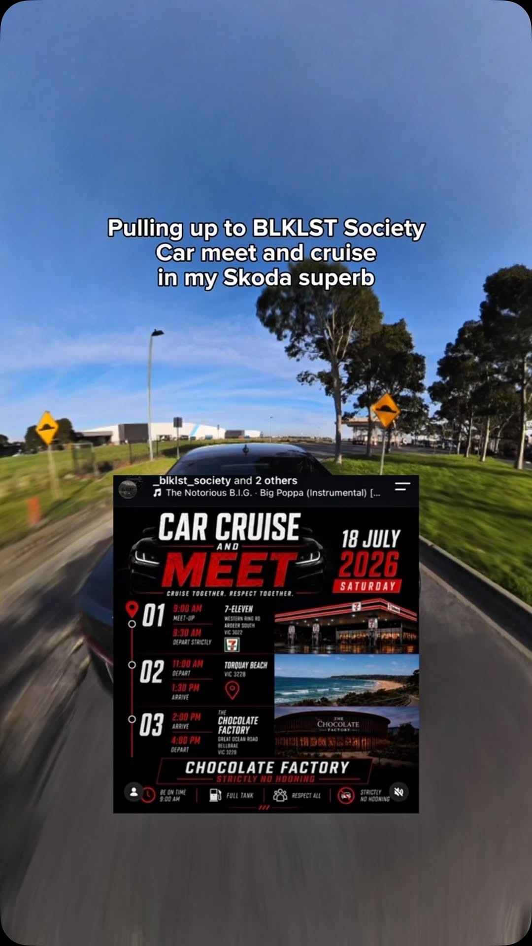 BLKLST Society Car Cruise and Meet — car meet in Melbourne, VIC on Saturday 18 July 2026