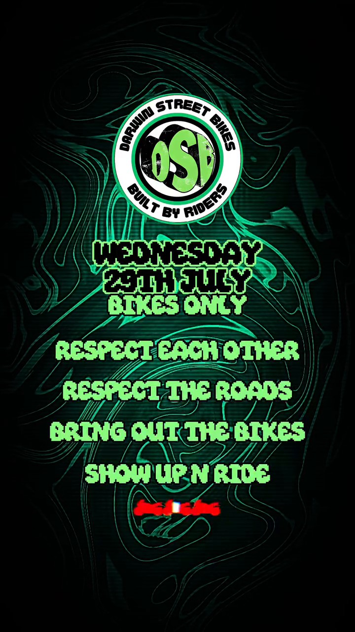 Darwin Bike Meet — car meet in Darwin, NT on Wednesday 29 July 2026