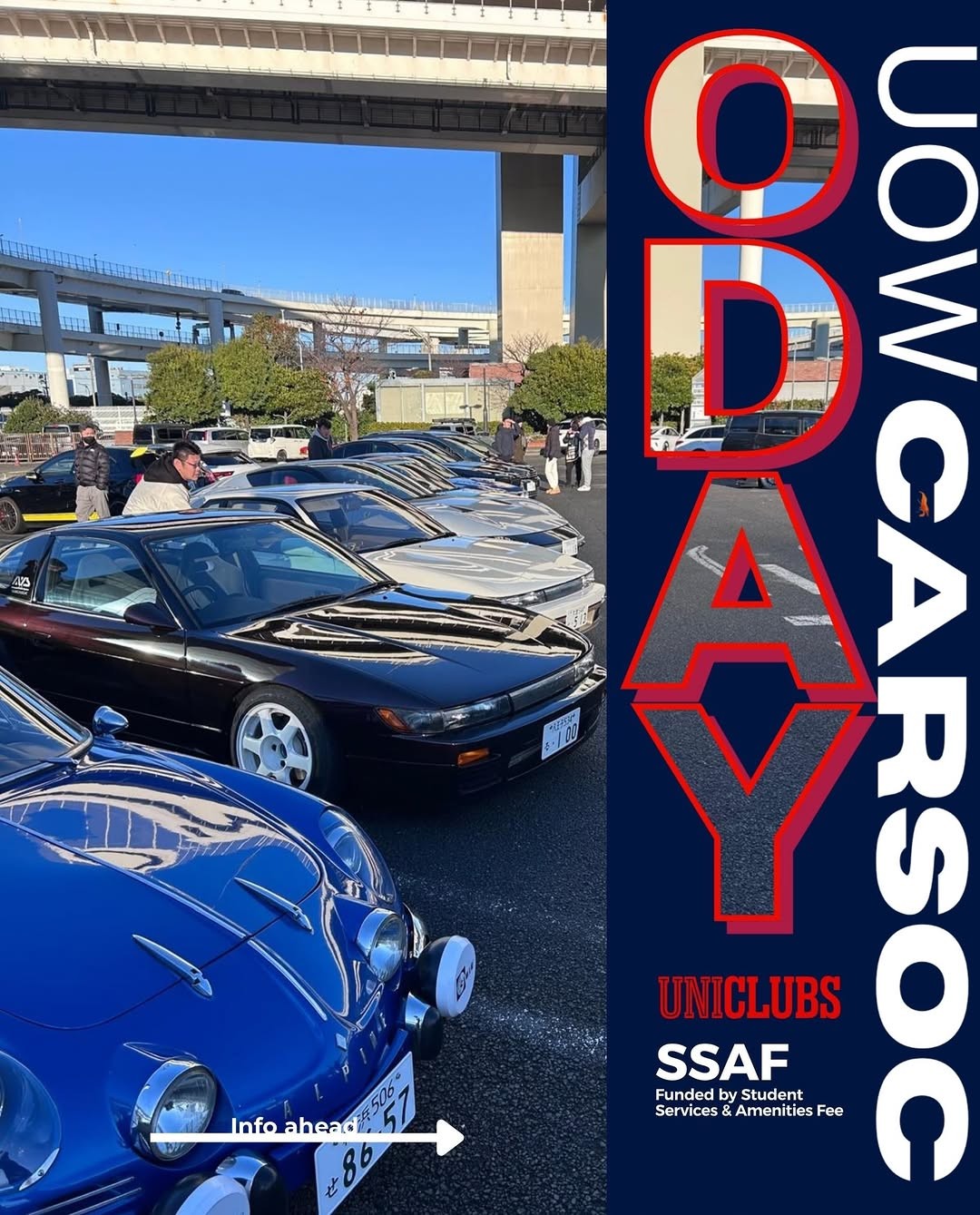 UOW Car Society at O-Day — JDM/Euro car meet in Wollongong, NSW on Tuesday 21 July 2026