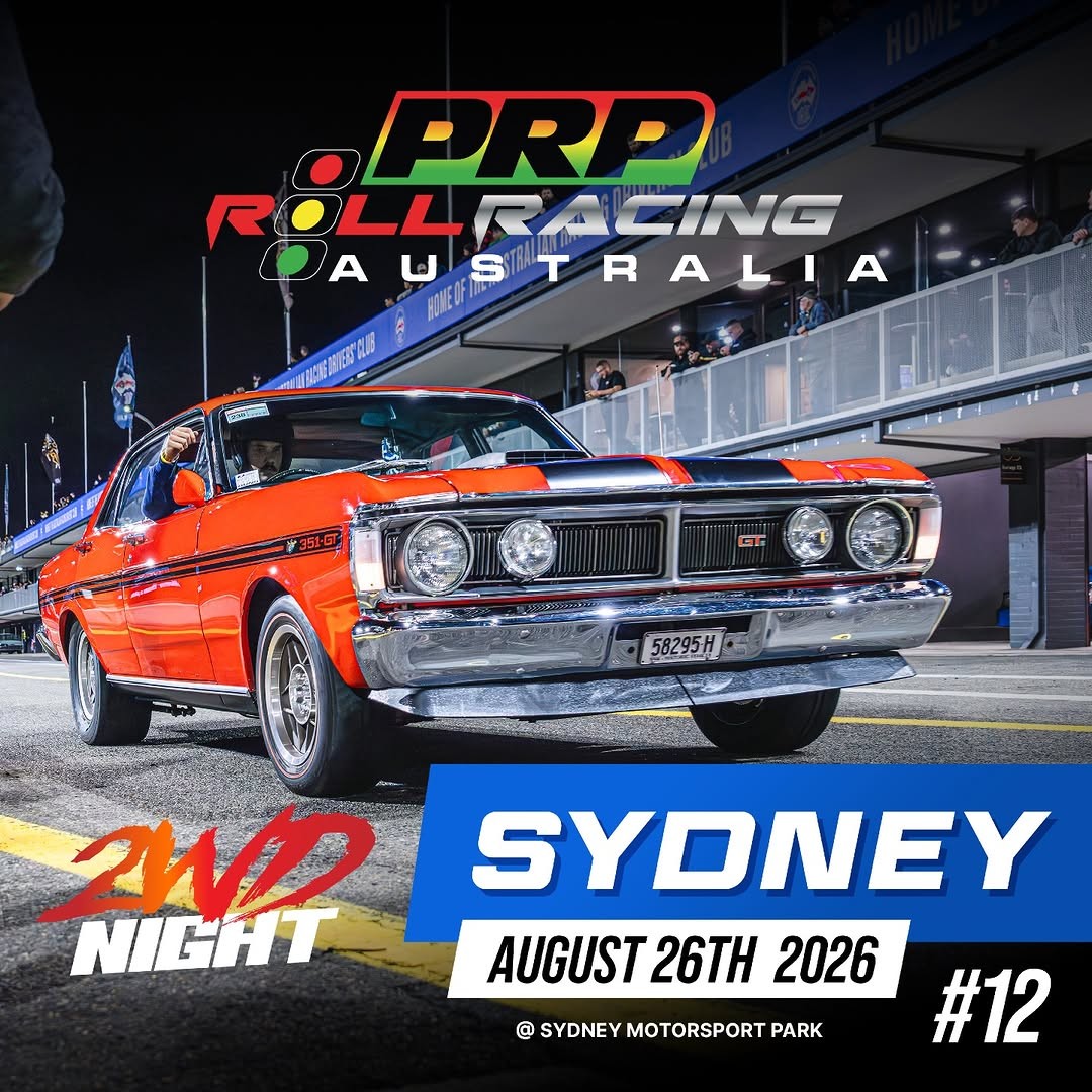 Roll Racing Sydney 2WD Night #12 — JDM/Muscle track day in Sydney, NSW on Wednesday 26 August 2026