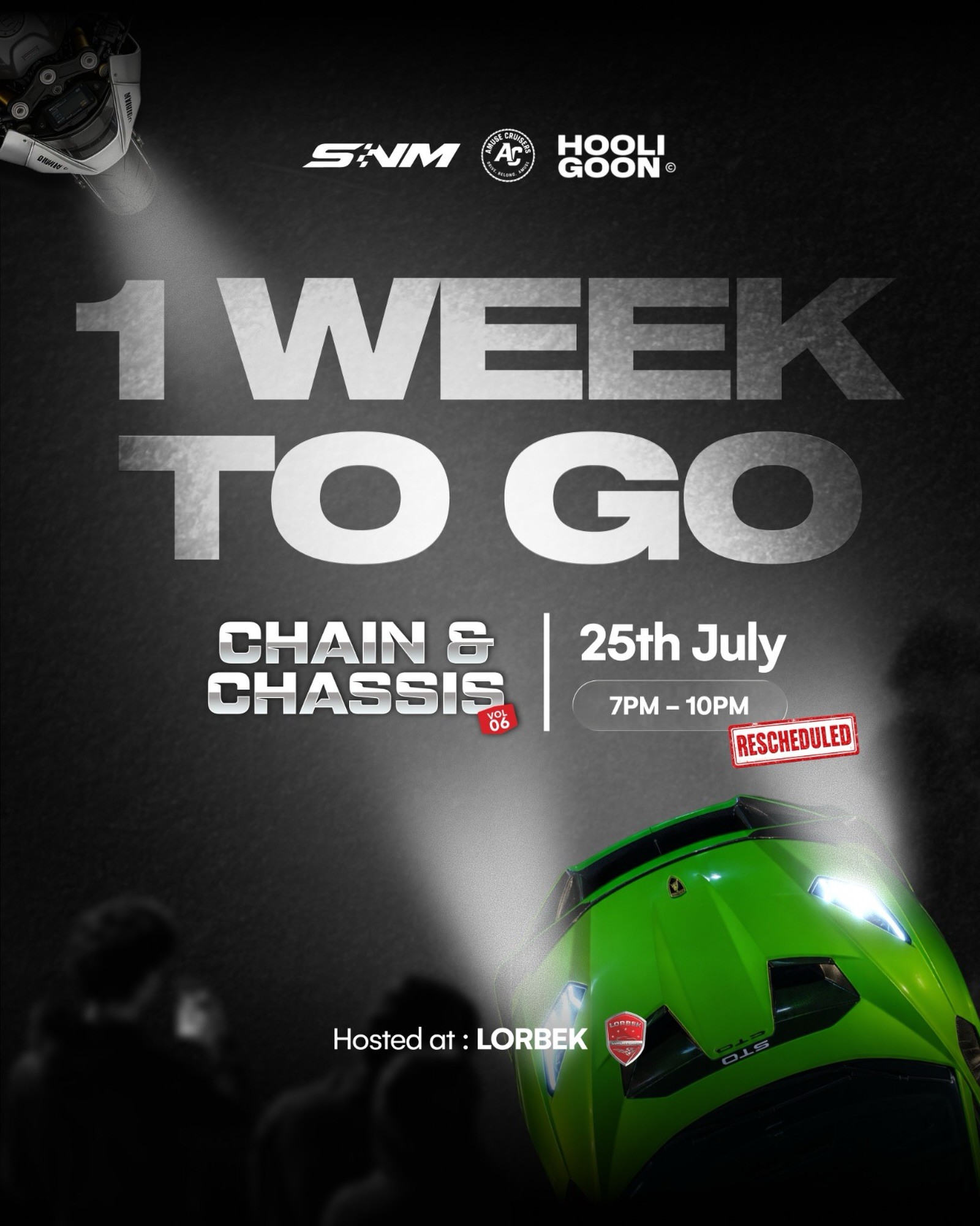 Chain & Chassis Vol 06 — Exotic car meet in Melbourne, VIC on Saturday 25 July 2026