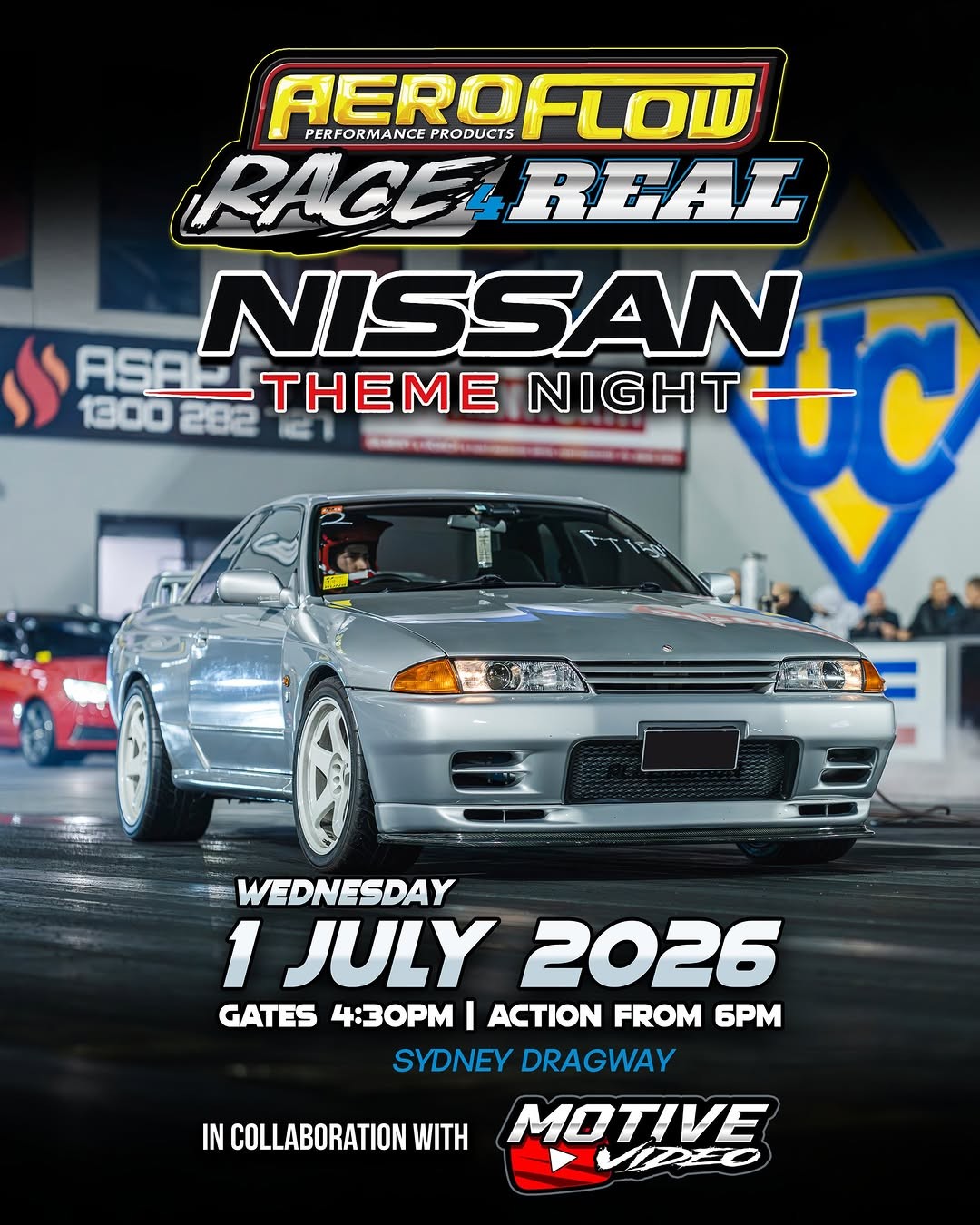 Aeroflow Race 4 Real - Nissan Theme Night — JDM/Classic track day in Sydney, NSW on Wednesday 1 July 2026