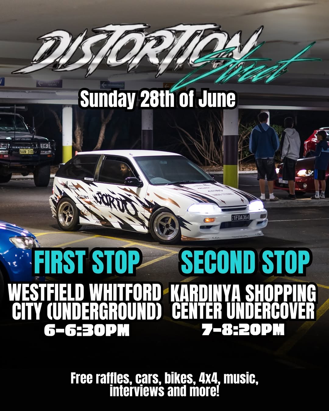 Distortion Street Undercover Cruise — 4x4 car meet in Perth, WA on Sunday 28 June 2026