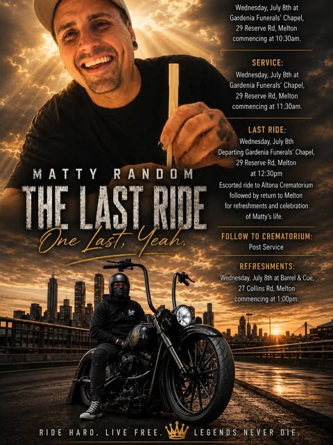 Matty Random - The Last Ride — car meet in Melbourne, VIC on Wednesday 8 July 2026