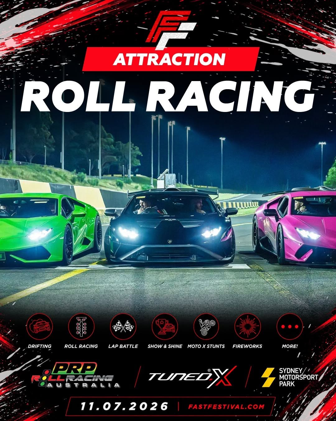 Fast Festival — JDM/Muscle spectator event in Sydney, NSW on Saturday 11 July 2026