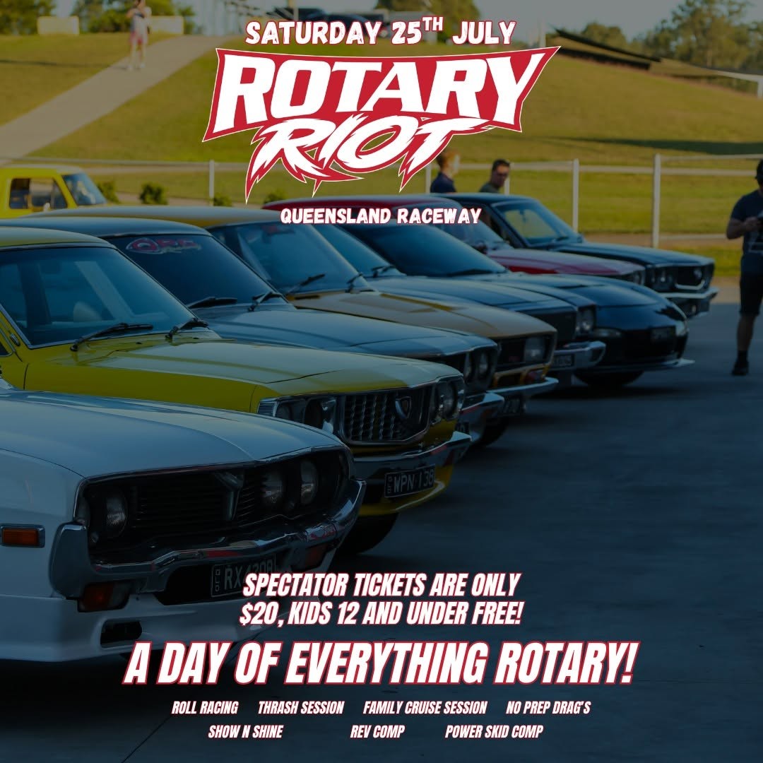 Rotary Riot — JDM spectator event in Brisbane, QLD on Saturday 25 July 2026
