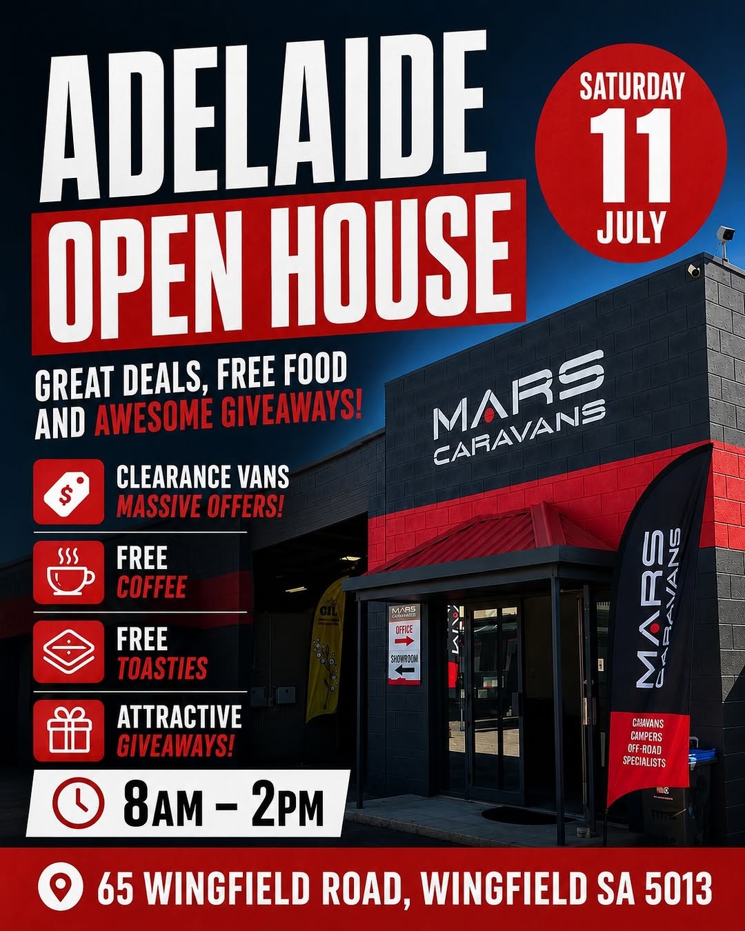 Adelaide Open House — 4x4 car meet in Adelaide, SA on Saturday 11 July 2026