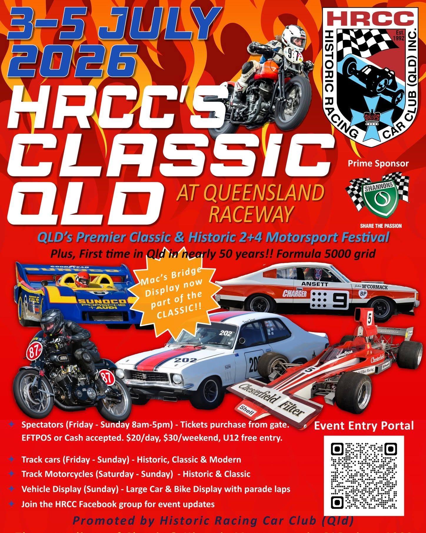 HRCC's Classic QLD 2026 — Classic/Muscle spectator event in Brisbane, QLD on Friday 3 July 2026