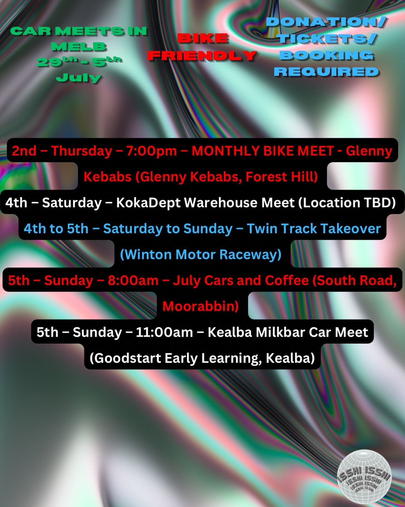 Monthly Bike Meet - Glenny Kebabs — car meet in Melbourne, VIC on Thursday 2 July 2026