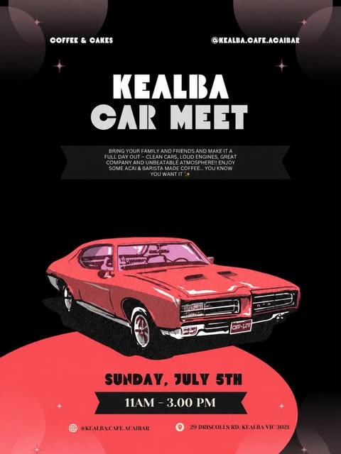 Kealba Car Meet — Classic car meet in Melbourne, VIC on Sunday 5 July 2026