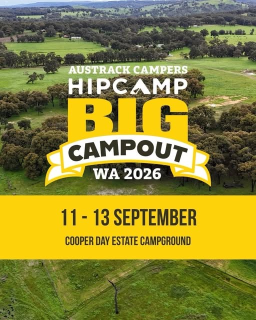 Austrack x Hipcamp BIG Campout WA — 4x4 car meet in Bunbury, WA on Friday 11 September 2026