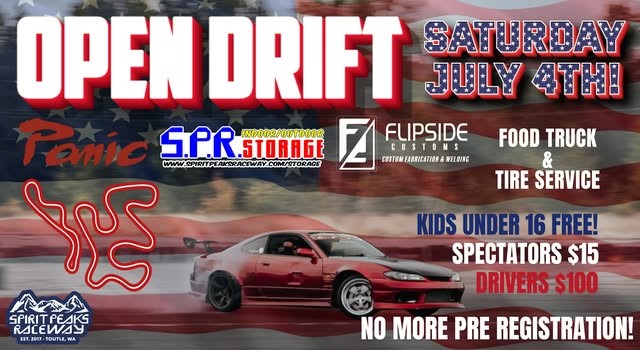 Open Drift Independence Day Bash — JDM track day in International on Saturday 4 July 2026