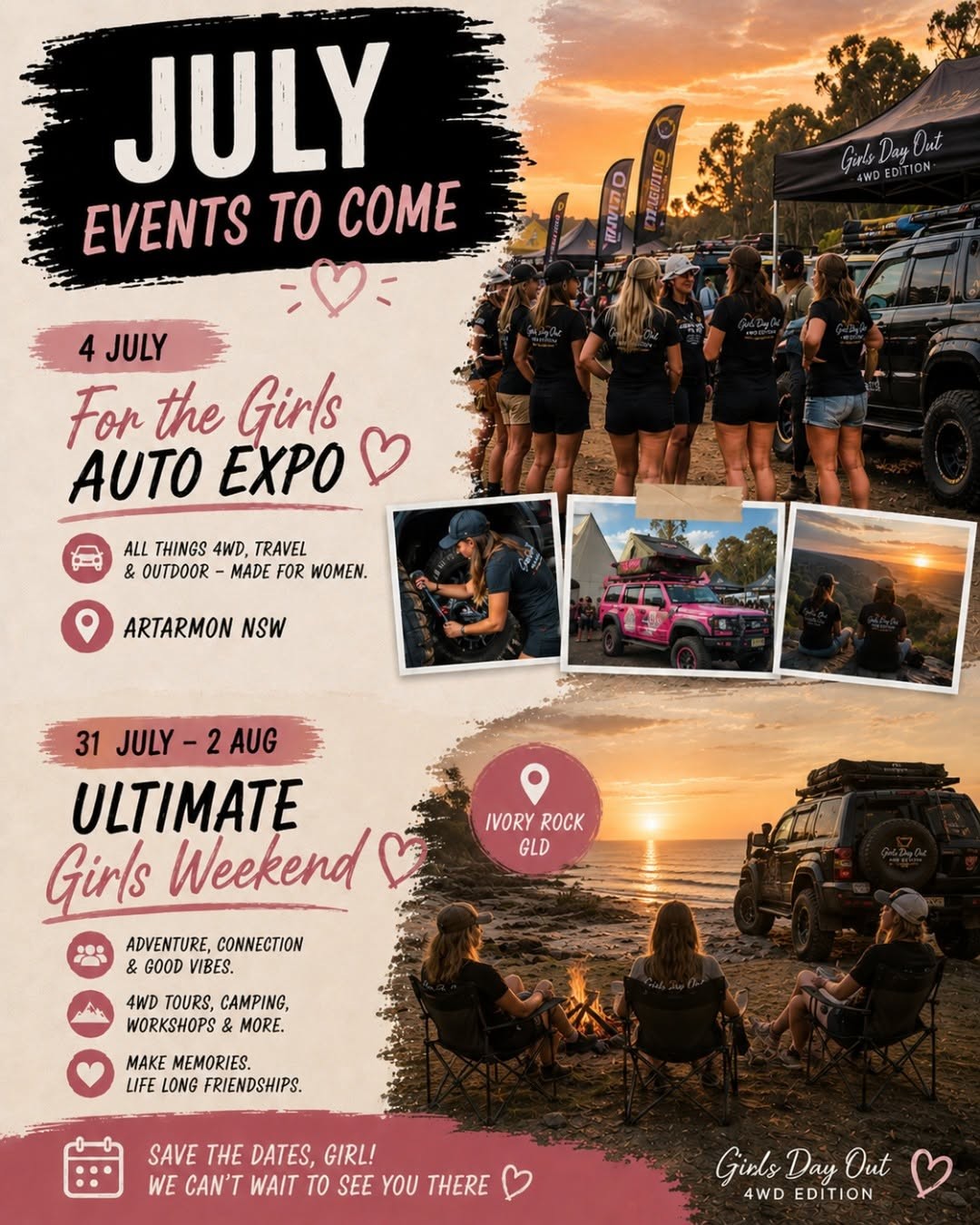 For the Girls Auto Expo — 4x4 spectator event in Sydney, NSW on Saturday 4 July 2026