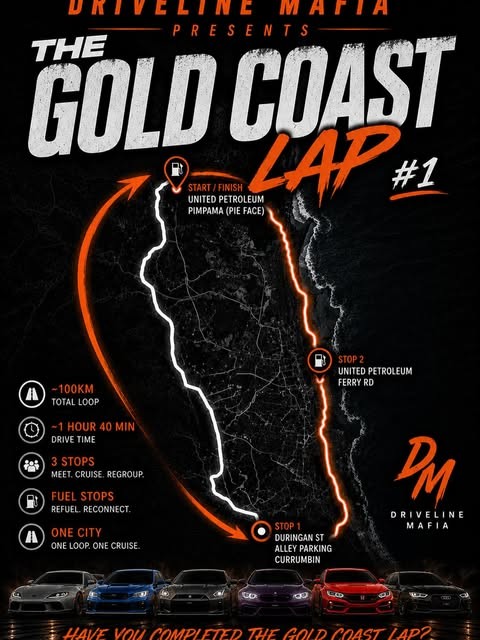 The Gold Coast Lap #1 — JDM/Euro car meet in Gold Coast, QLD on Saturday 18 July 2026