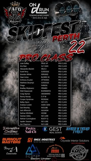 Skidfest Perth — Muscle spectator event in Perth, WA on Saturday 4 July 2026