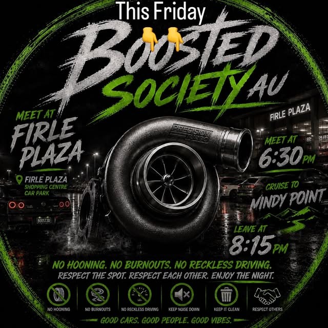 Boosted Society AU Meet & Cruise — car meet in Adelaide, SA on Friday 3 July 2026