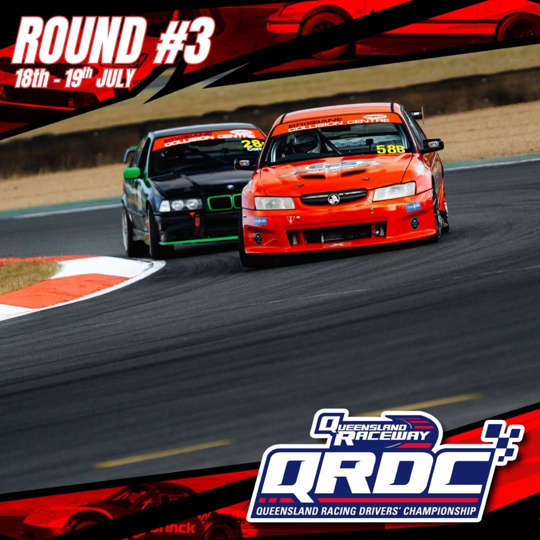 Queensland Racing Drivers' Championship Round 3 — track day in Brisbane, QLD on Saturday 18 July 2026