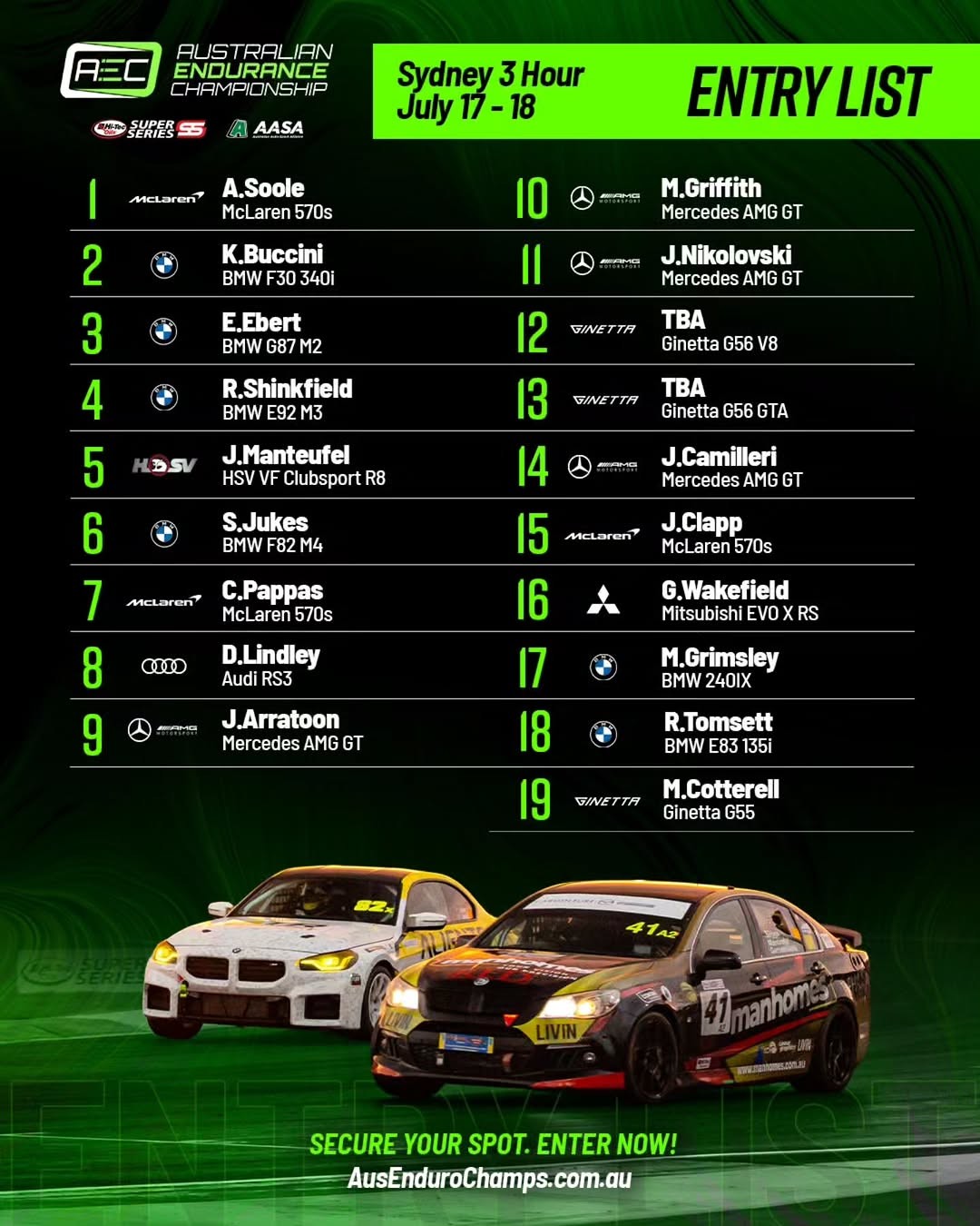 Sydney 3 Hour — Classic/Euro track day in Sydney, NSW on Friday 17 July 2026