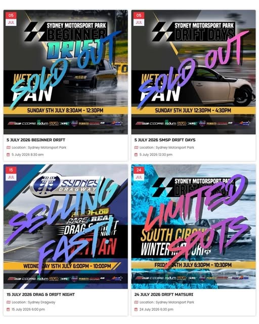 Drift Matsuri — JDM track day in Sydney, NSW on Friday 24 July 2026