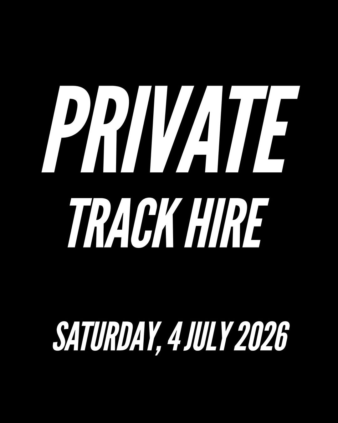 Private Track Hire — Muscle track day in Sydney, NSW on Saturday 4 July 2026
