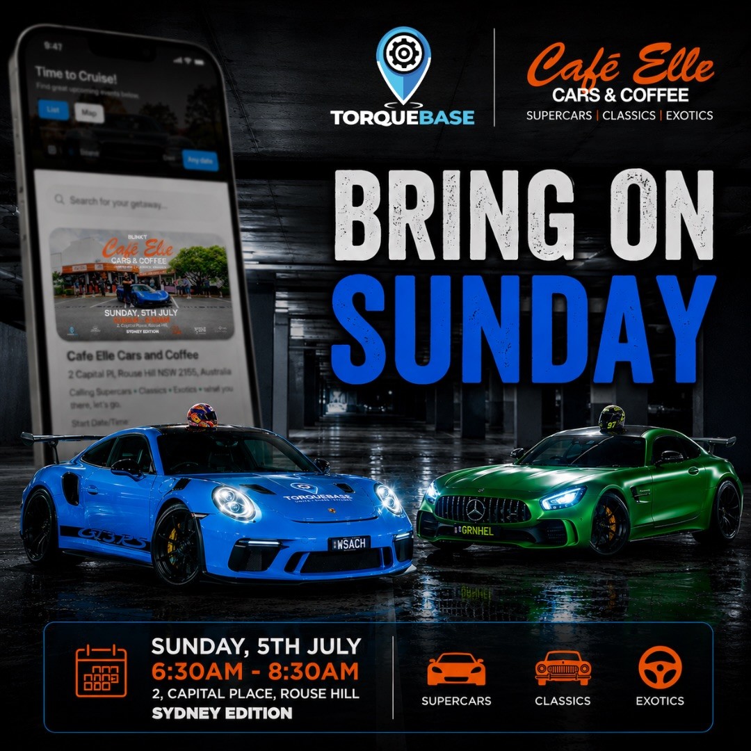 Café Elle Cars & Coffee — Exotic/Classic car meet in Sydney, NSW on Sunday 5 July 2026