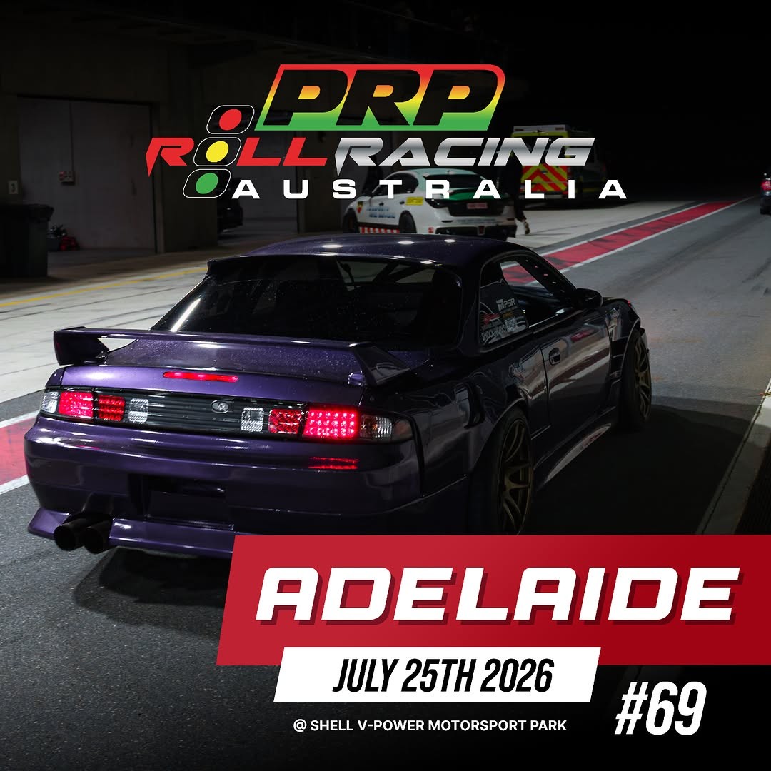 PRP Roll Racing Adelaide — Muscle/JDM track day in Adelaide, SA on Saturday 25 July 2026