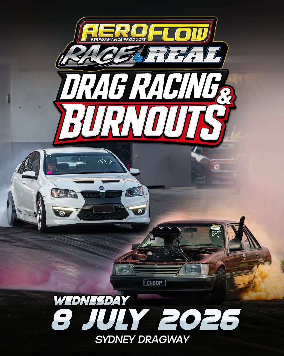 Aeroflow Race 4 Real — Muscle track day in Sydney, NSW on Wednesday 8 July 2026