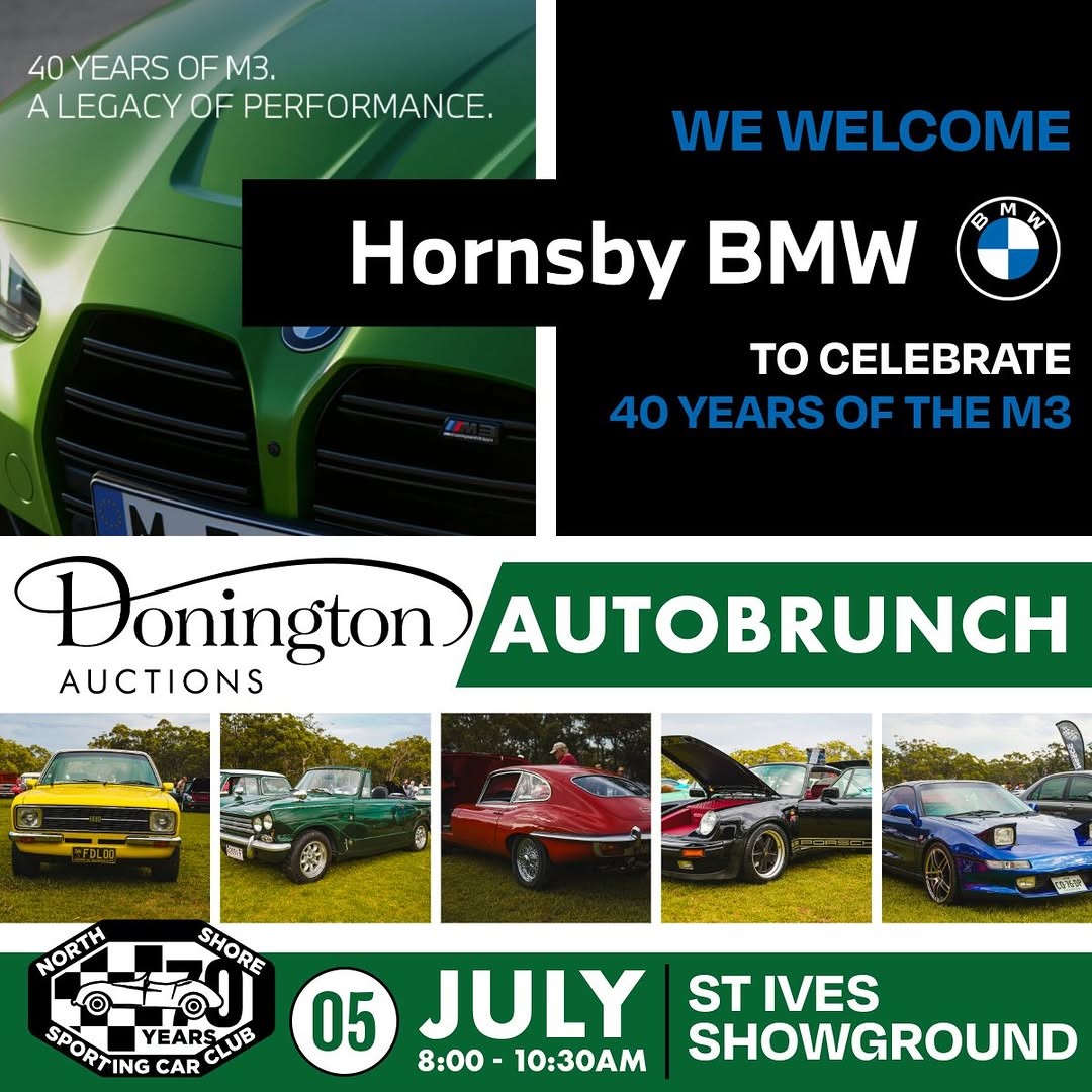 Donington Auctions AutoBrunch — Euro car meet in Sydney, NSW on Sunday 5 July 2026