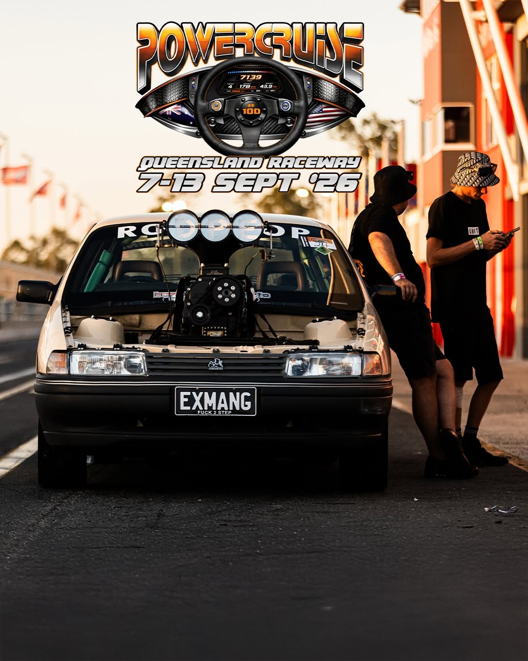 Powercruise 100 — Muscle spectator event in Brisbane, QLD on Monday 7 September 2026