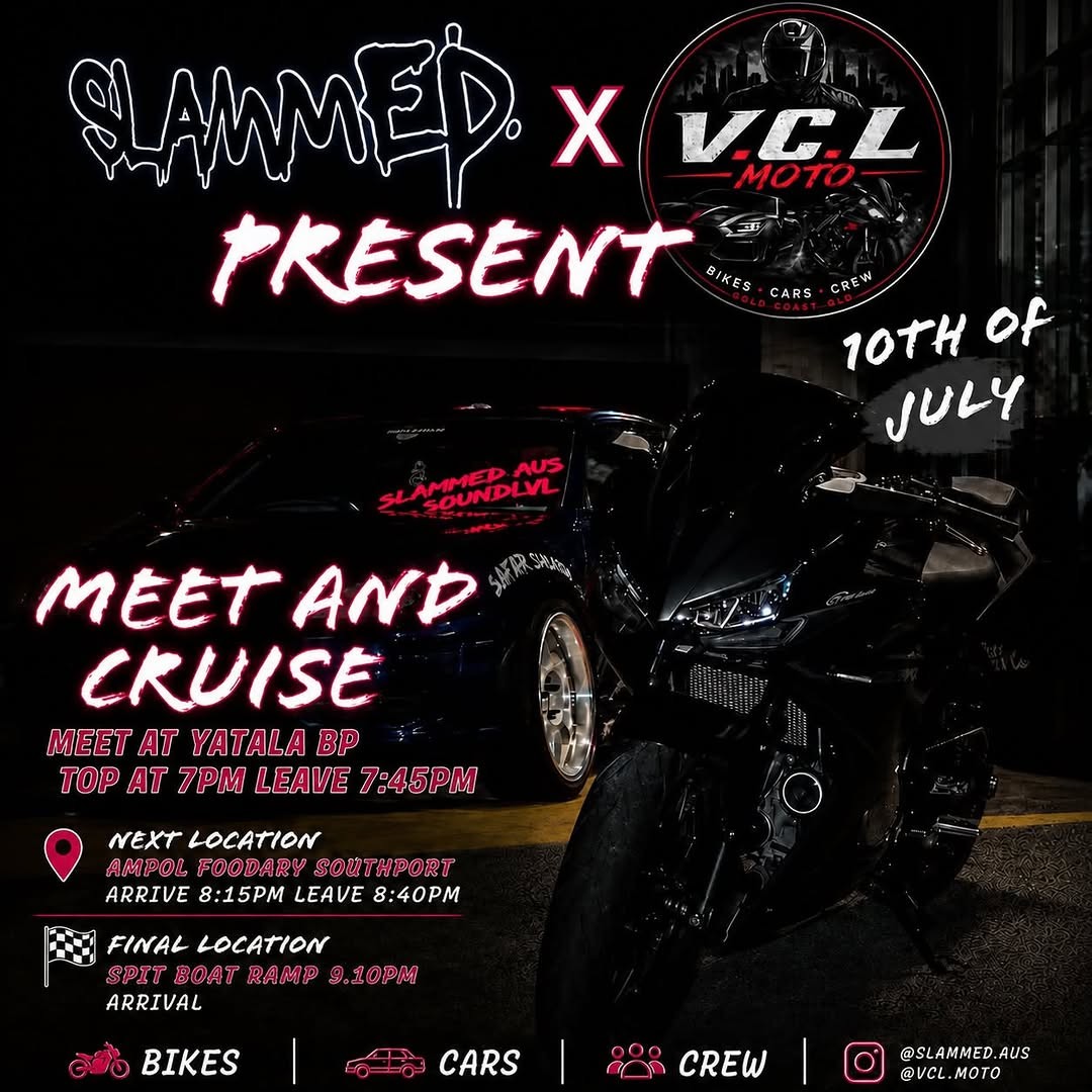 Meet and Cruise — Stance car meet in Gold Coast, QLD on Friday 10 July 2026