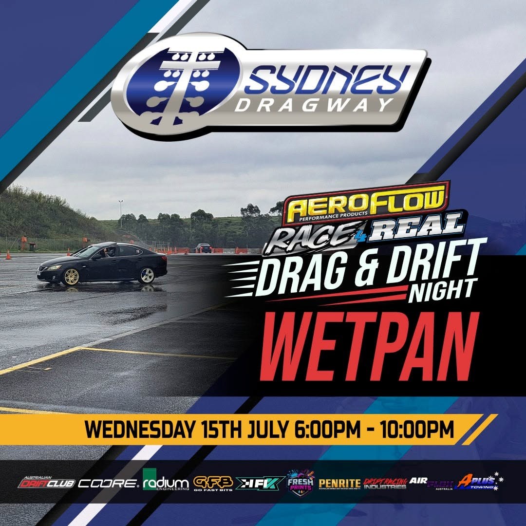 Aeroflow Race 4 Real Drag & Drift Night — JDM track day in Sydney, NSW on Wednesday 15 July 2026