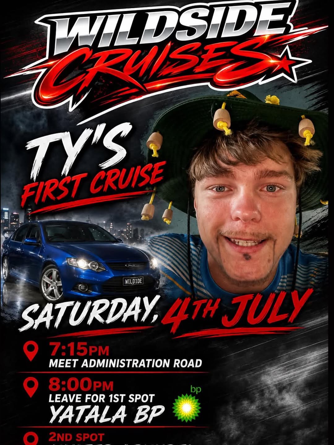 Ty's First Cruise — JDM/Muscle car meet in Gold Coast, QLD on Saturday 4 July 2026