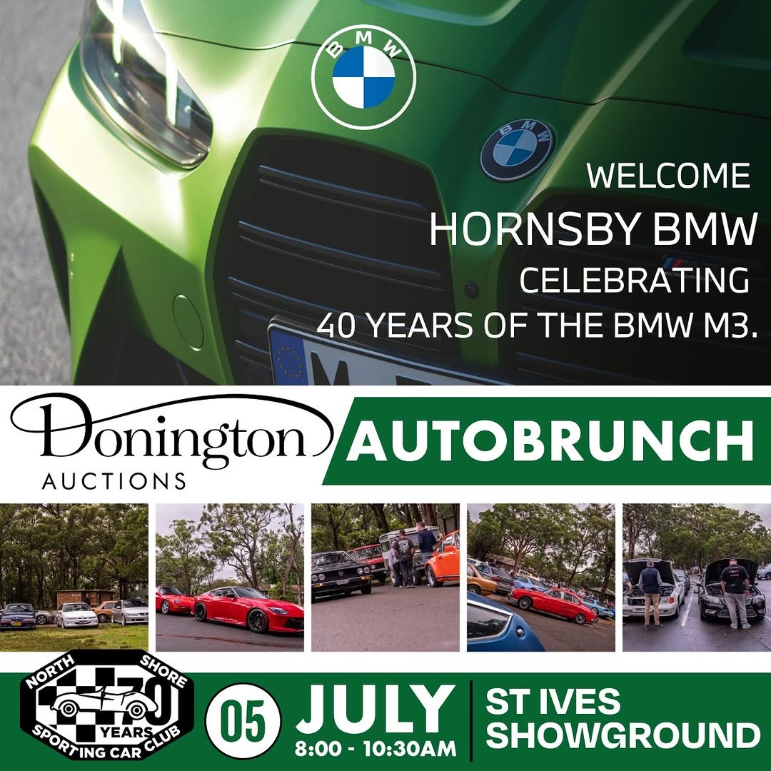 Donington Auctions AutoBrunch — Classic/Euro car meet in Sydney, NSW on Sunday 5 July 2026