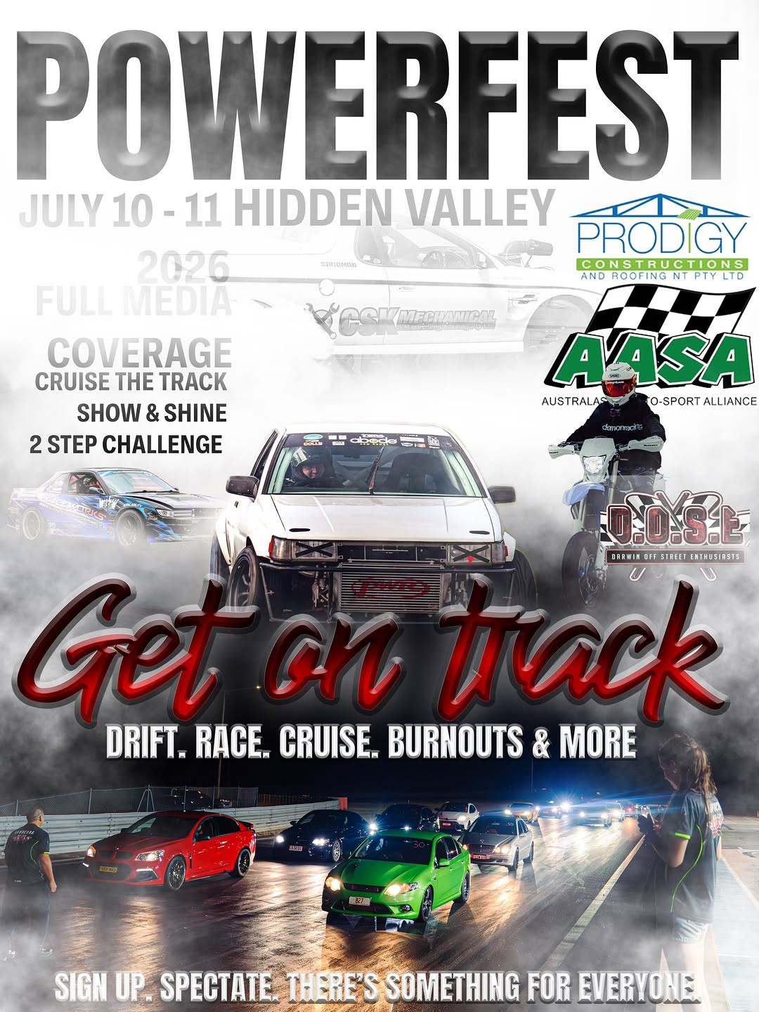 Powerfest — JDM/Muscle spectator event in Darwin, NT on Friday 10 July 2026