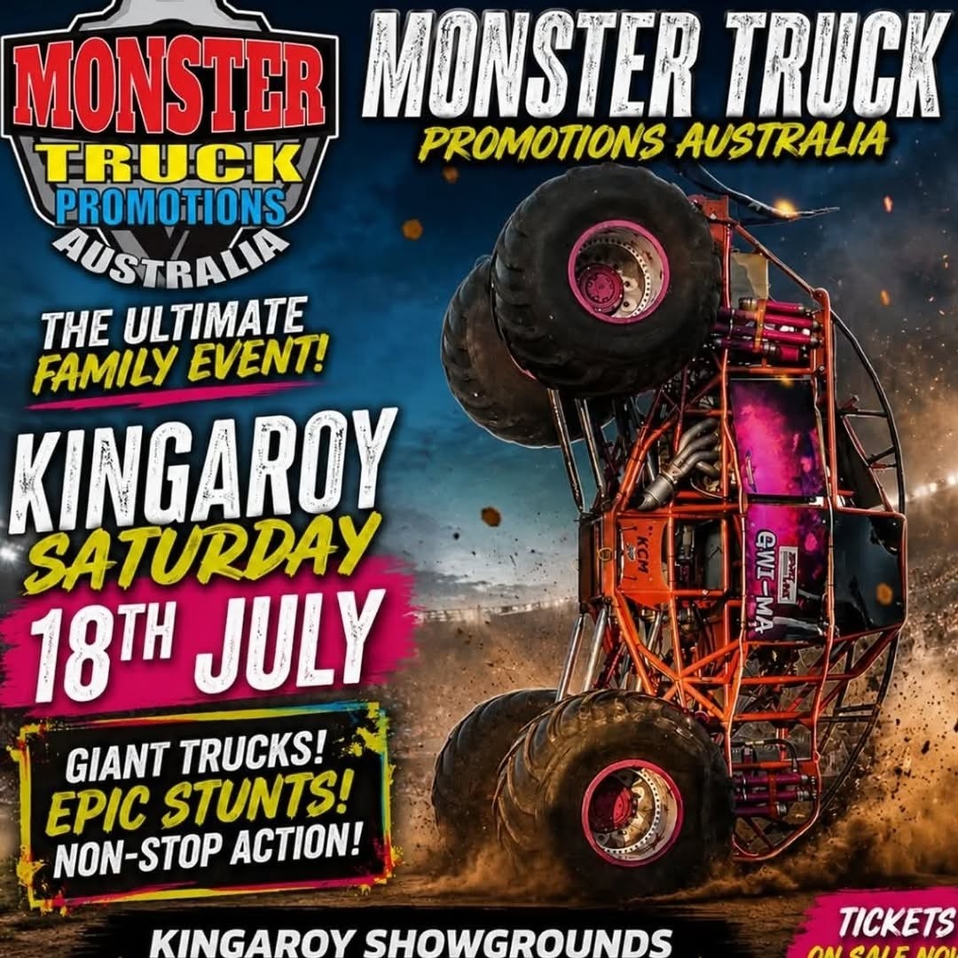 Monster Truck Promotions Australia Kingaroy — 4x4 spectator event in Brisbane, QLD on Saturday 18 July 2026
