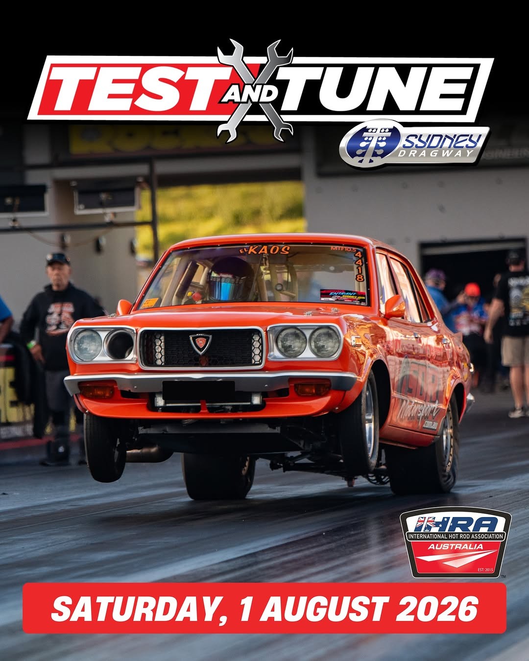 Sydney Dragway Test & Tune — JDM/Muscle track day in Sydney, NSW on Saturday 1 August 2026
