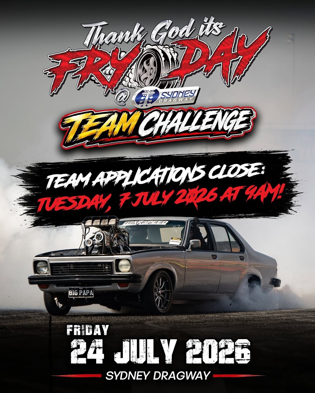 Thank God It's Fryday - Team Challenge — Muscle track day in Sydney, NSW on Friday 24 July 2026