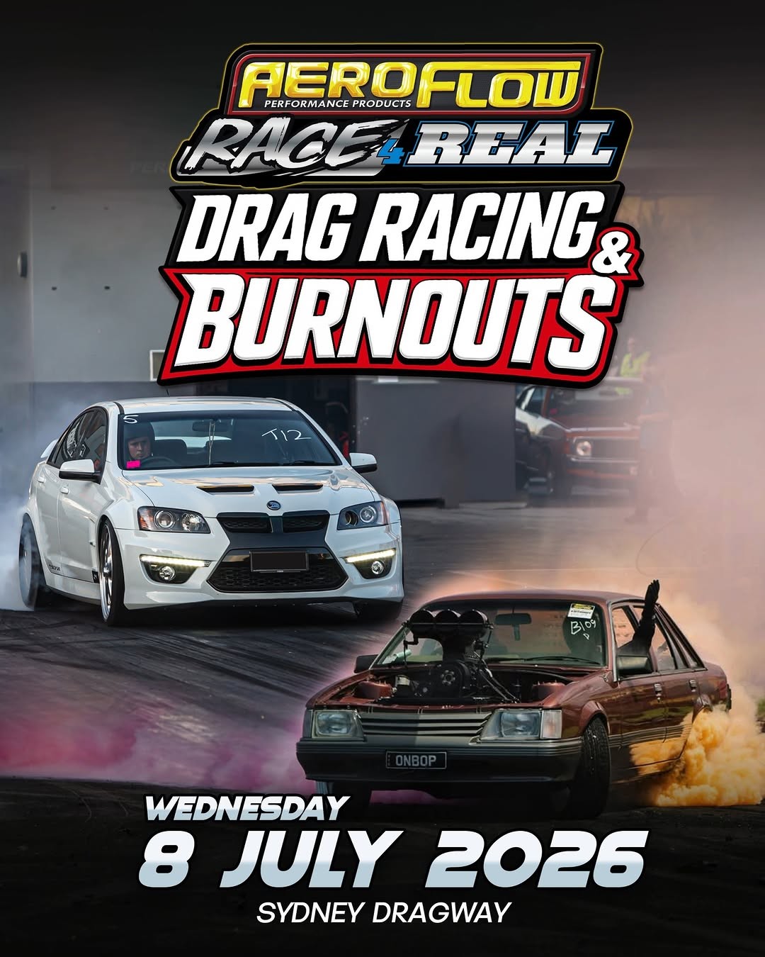 Aeroflow Race 4 Real — Muscle track day in Sydney, NSW on Wednesday 8 July 2026