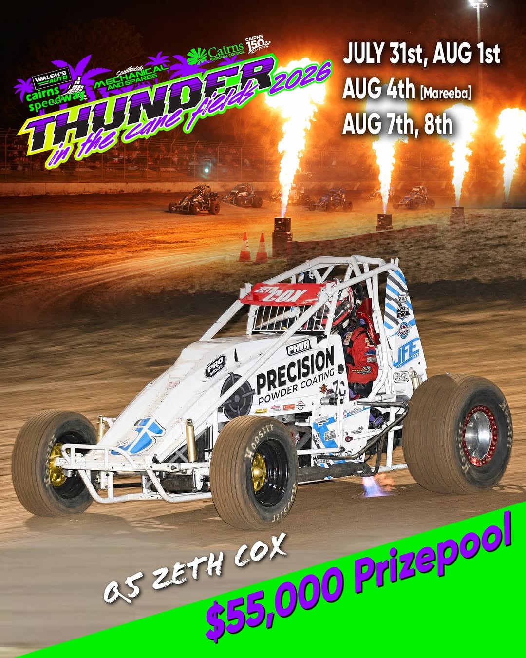 Thunder in the Canefields 2026 — spectator event in Cairns, QLD on Friday 31 July 2026