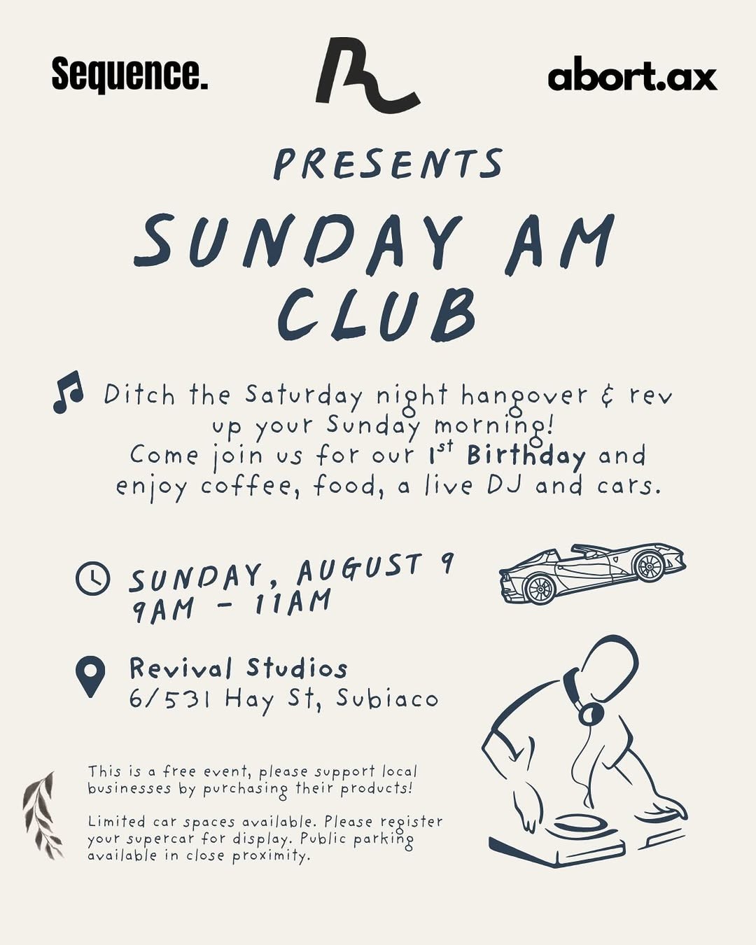 Sunday AM Club — Exotic car meet in Perth, WA on Sunday 9 August 2026